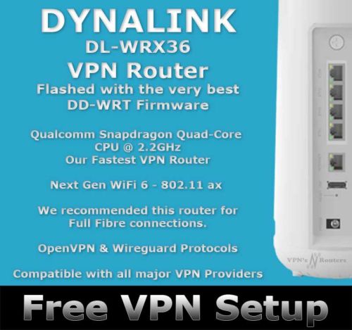 DYNALINK DL-WRX36 DD-WRT VPN WIFI 6 ROUTER